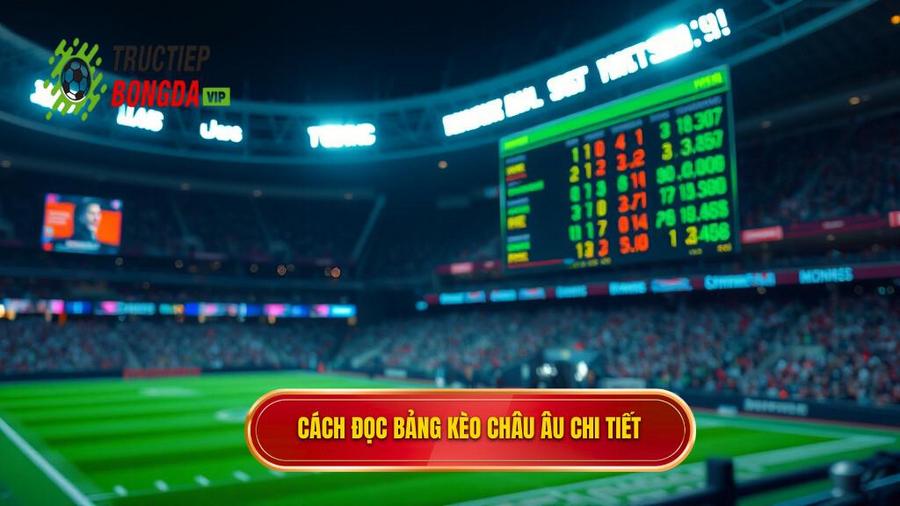 Cách đọc bảng tỷ lệ Kèo bóng đá Châu Âu chi tiết